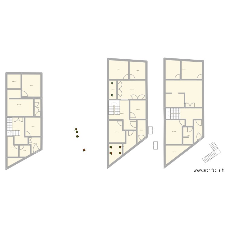 plan01. Plan de 25 pièces et 224 m2