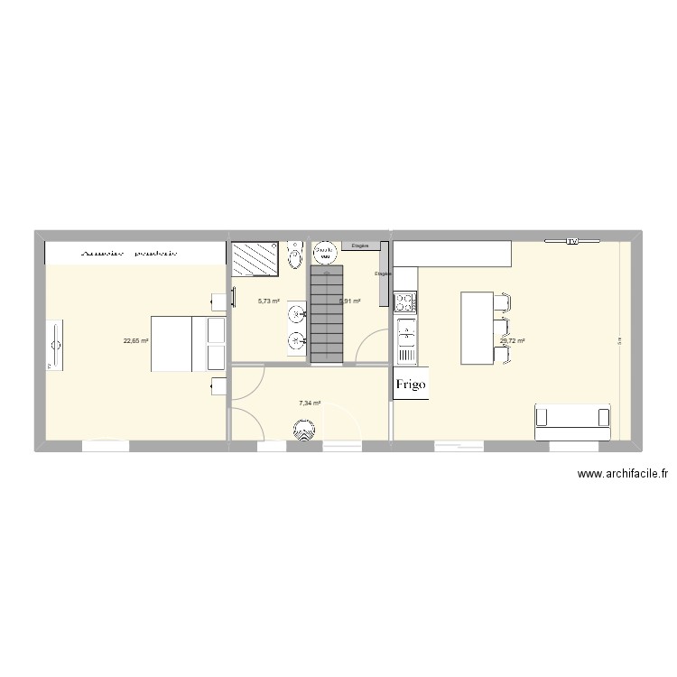 maison matteo. Plan de 5 pièces et 71 m2