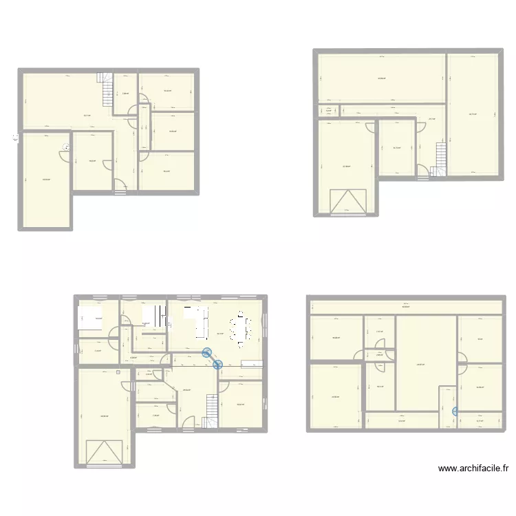 maison 1. Plan de 34  et 618 m²