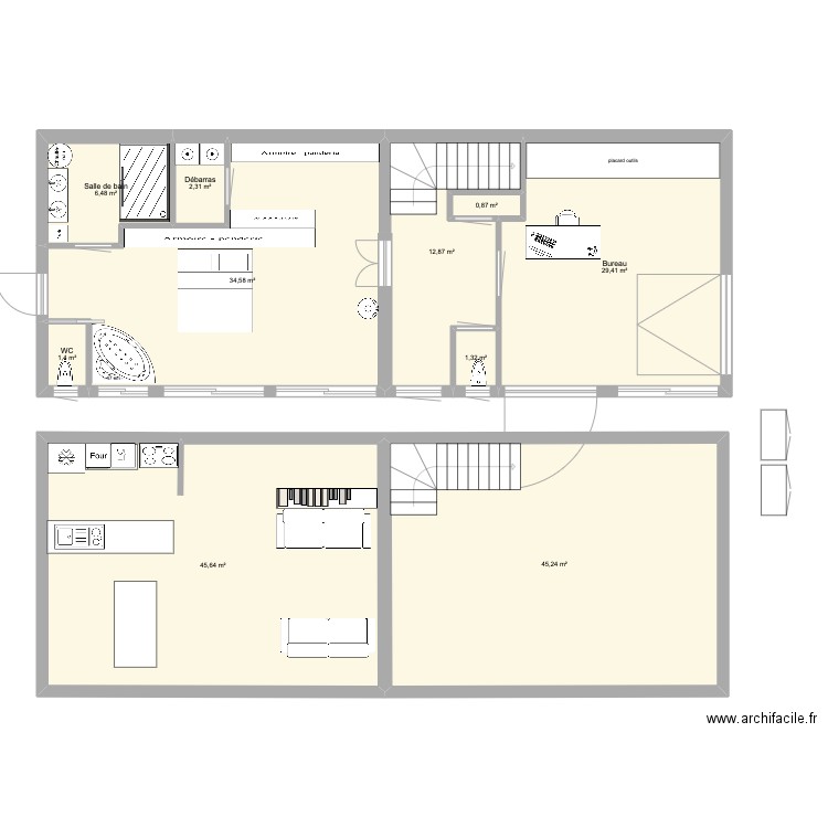 PLAN BURES SUR YVETTE v2024simple. Plan de 10 pièces et 180 m2