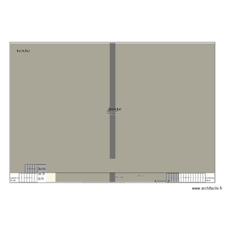 depot HAIE mezz. Plan de 1 pièce et 281 m2