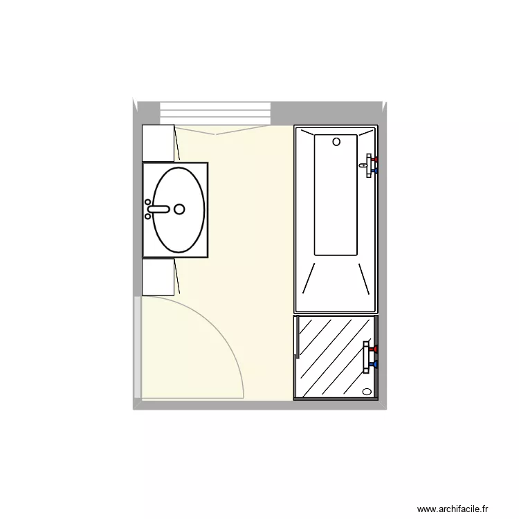 Sdb 1er Diard. Plan de 1 et 5 m² Sdb 1er Diard. Plan de 1 et 5 m²
