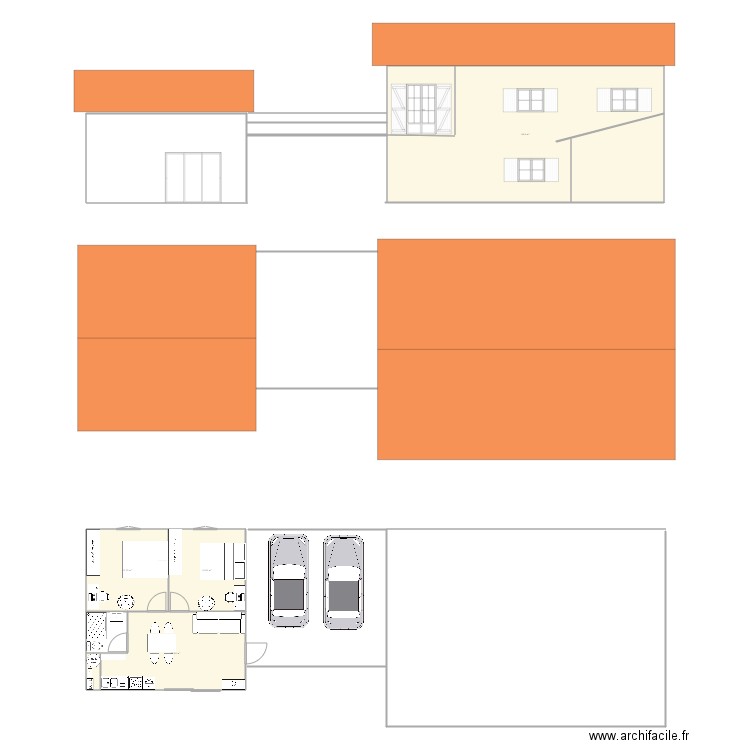 extention. Plan de 0 pièce et 0 m2