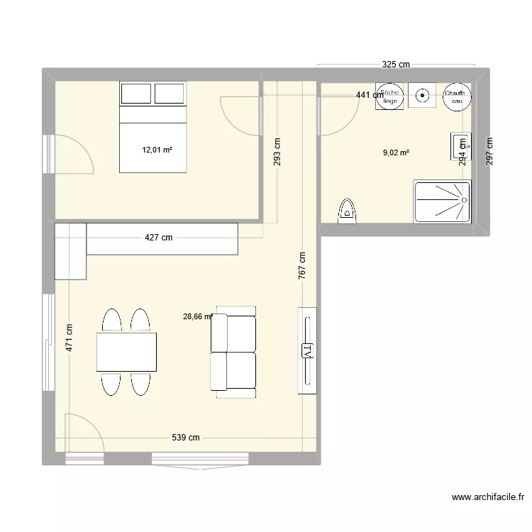 Plan bazancourt 50m2. Plan de Plan bazancourt 50m2. Plan de