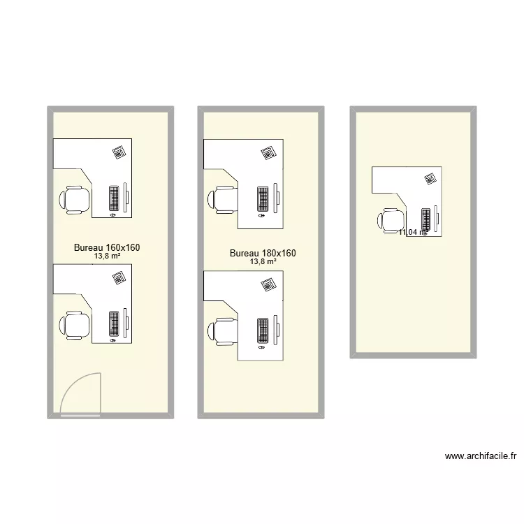 Idée Bureau Modulaire. Plan de 3 et 39 m² Idée Bureau Modulaire. Plan de 3 et 39 m²