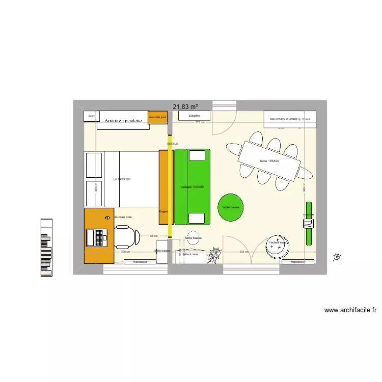SALON ALCOVE AV ASSAS V3. Plan de SALON ALCOVE AV ASSAS V3. Plan de