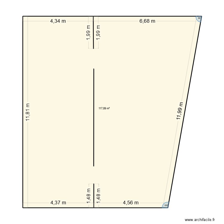 #LaTierce. Plan de 1 pièce et 118 m2