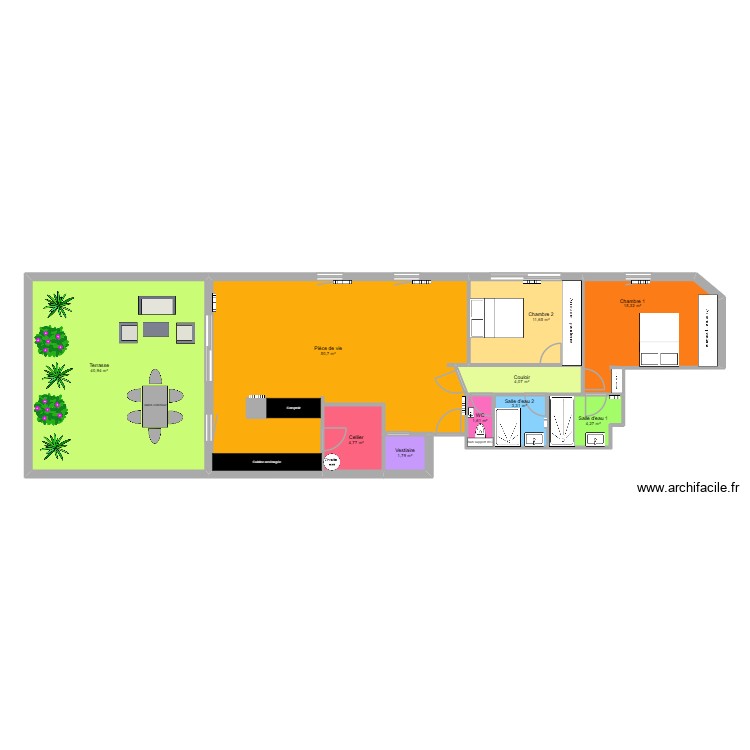 appartement Papa & Maman. Plan de 0 pièce et 0 m2