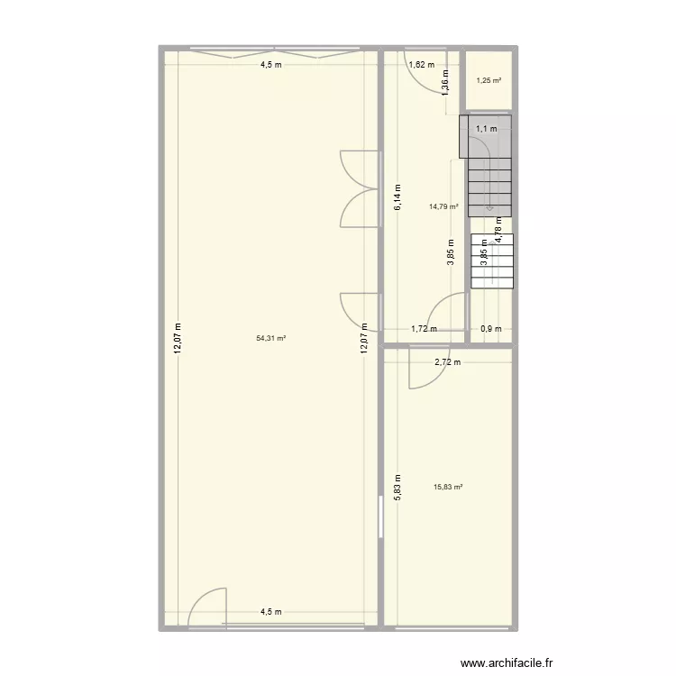 Maison micswa. Plan de 4  et 86 m²