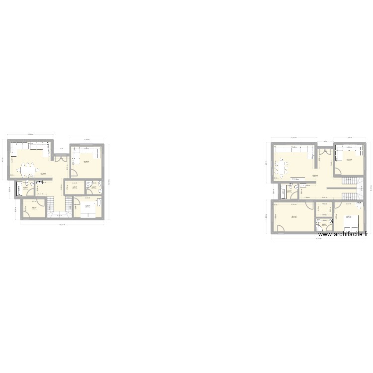 abir. Plan de 13 pièces et 192 m2