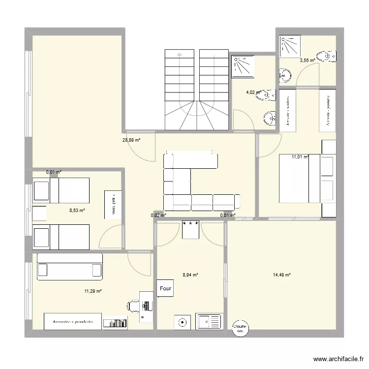 Appart Sanaa. Plan de 
