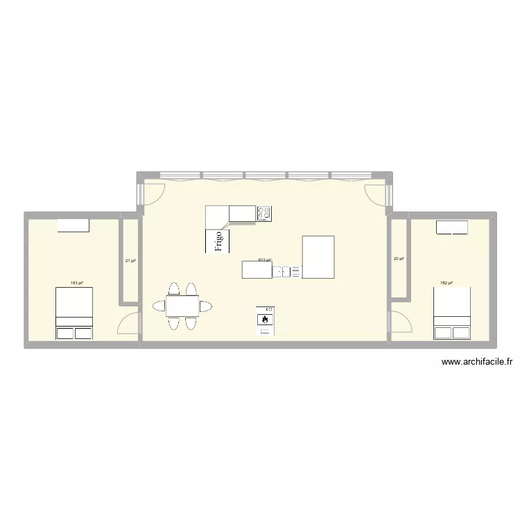 maison pour 2. Plan de 