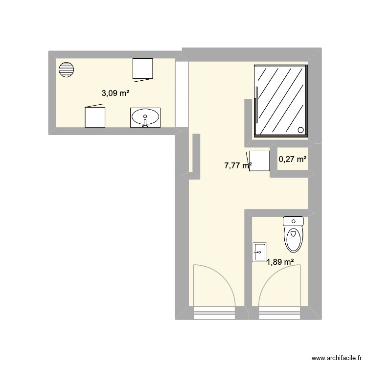 salle de bain invit&eacute;s. Plan de 0 pièce et 0 m2