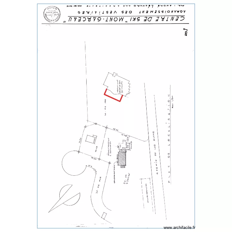cadastre terrasse. Plan de 