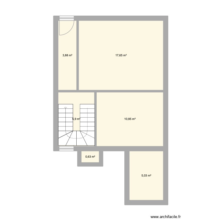 Deniere. Plan de 0 pièce et 0 m2