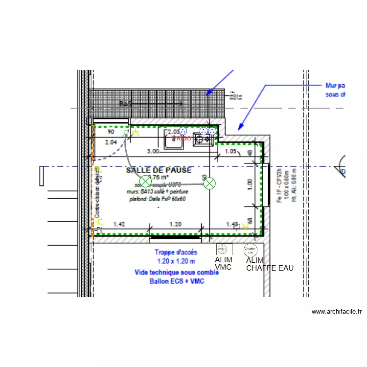 PLAN ELEC ETAGE. Plan de 
