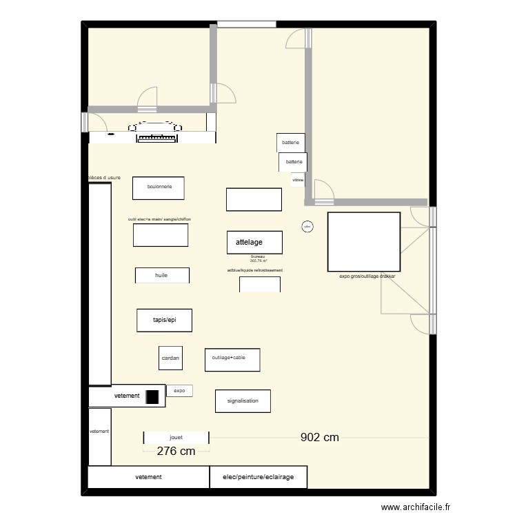 pm pro frevent. Plan de 1 pièce et 266 m2