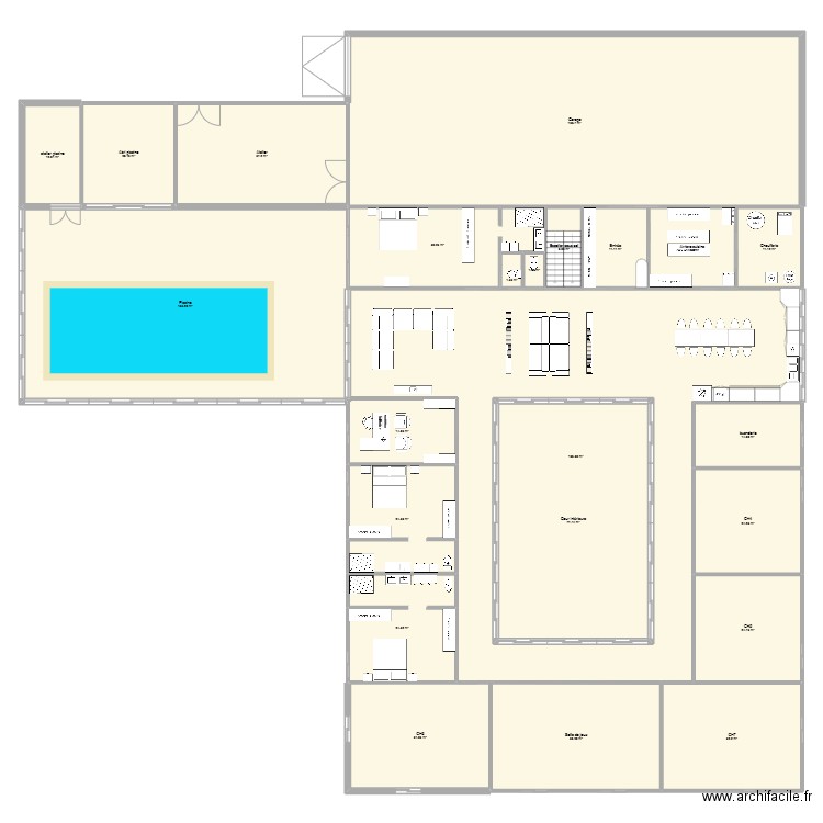 Test Maison. Plan de 23 pièces et 1007 m2