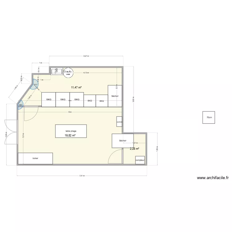 Laverie Chartrons version finale. Plan de 