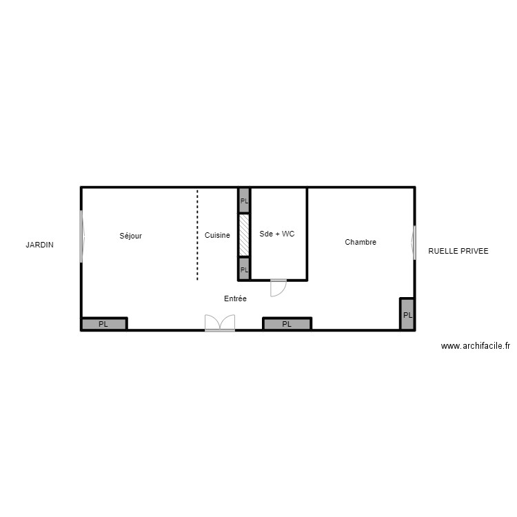 LASCAR LOUIS. Plan de 8 pièces et 70 m2