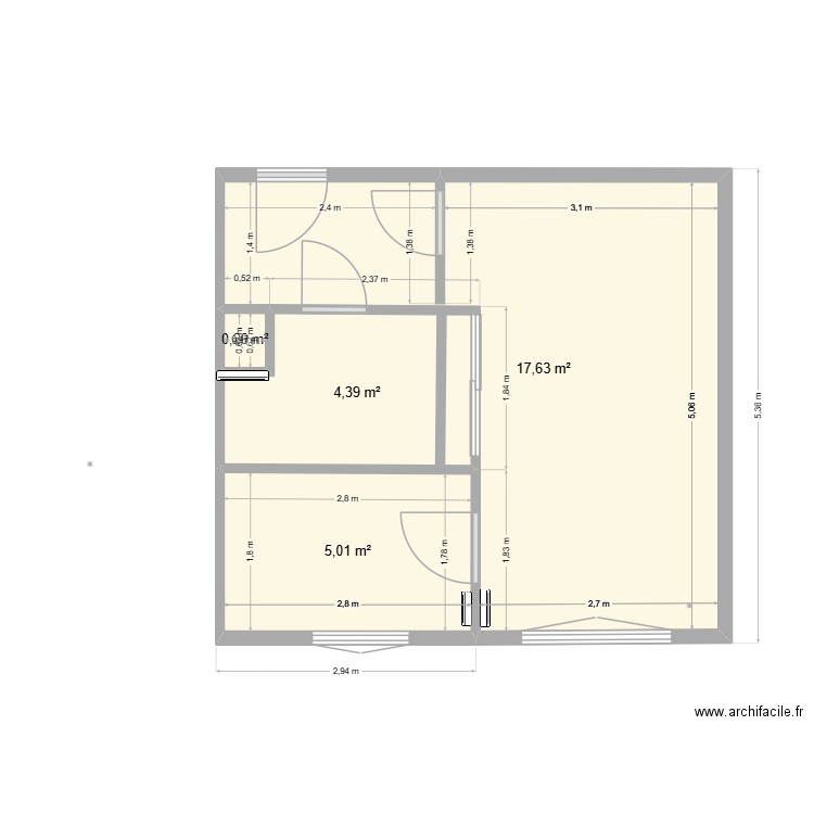 Cédric Estiennes d'Orves. Plan de 4 pièces et 27 m2