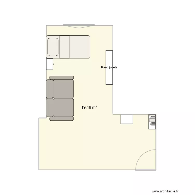 Chambre Elise. Plan de 1 et 19 m² Chambre Elise. Plan de 1 et 19 m²