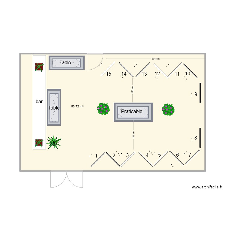 plan expo salle Guffroy. Plan de 0 pièce et 0 m2