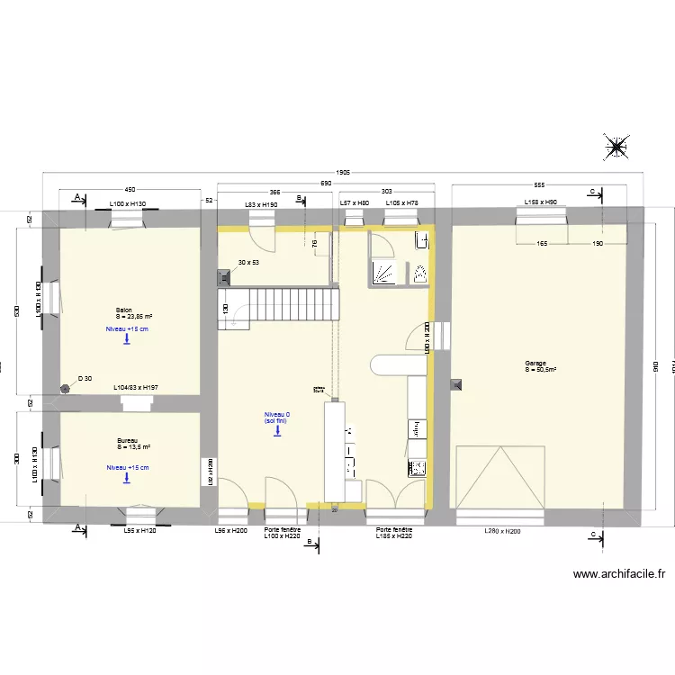 RDC_V4 apr&egrave;s travaux. Plan de 