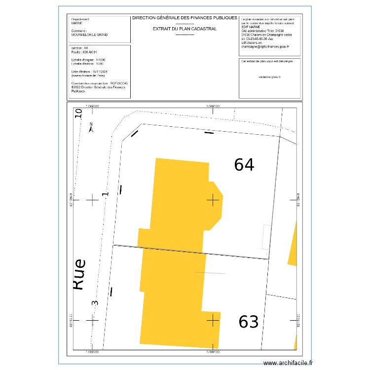 Plan de situation. Plan de 0 pièce et 0 m2
