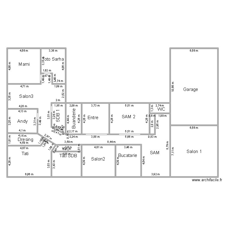 Casa America Elsinore. Plan de 17 pièces et 394 m2