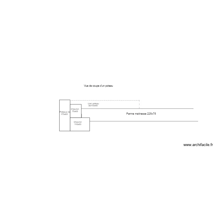 coupe poteau. Plan de 