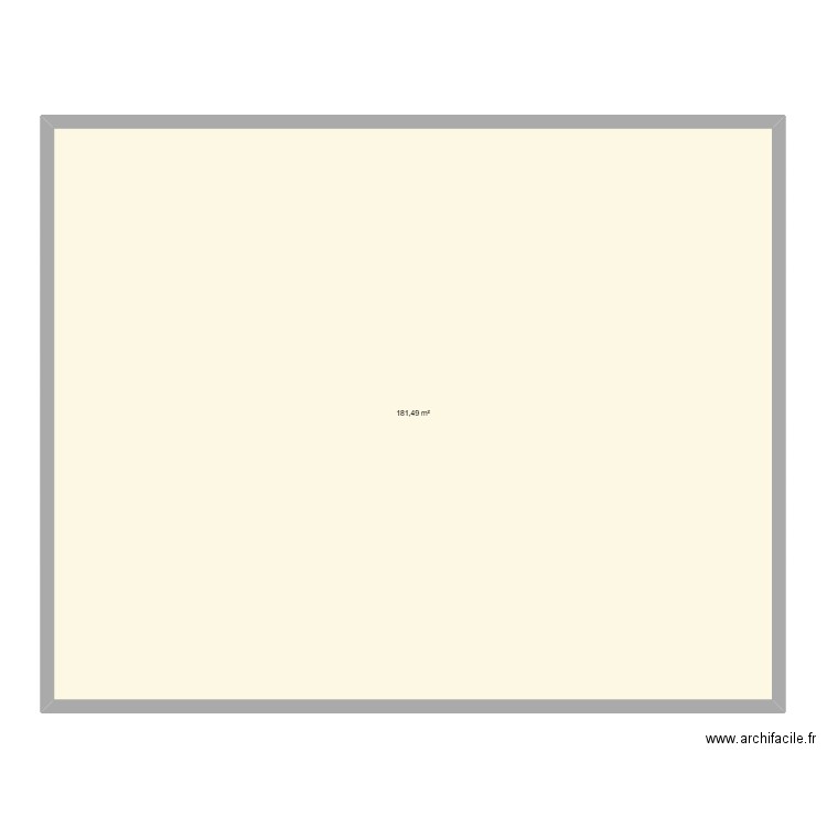 salle. Plan de 1 pièce et 181 m2
