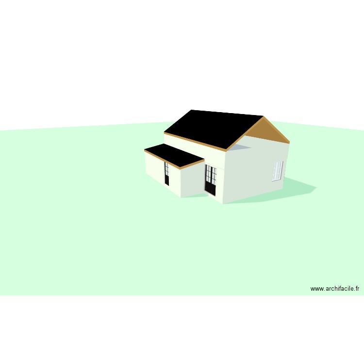 nottonville. Plan de 2 pièces et 122 m2