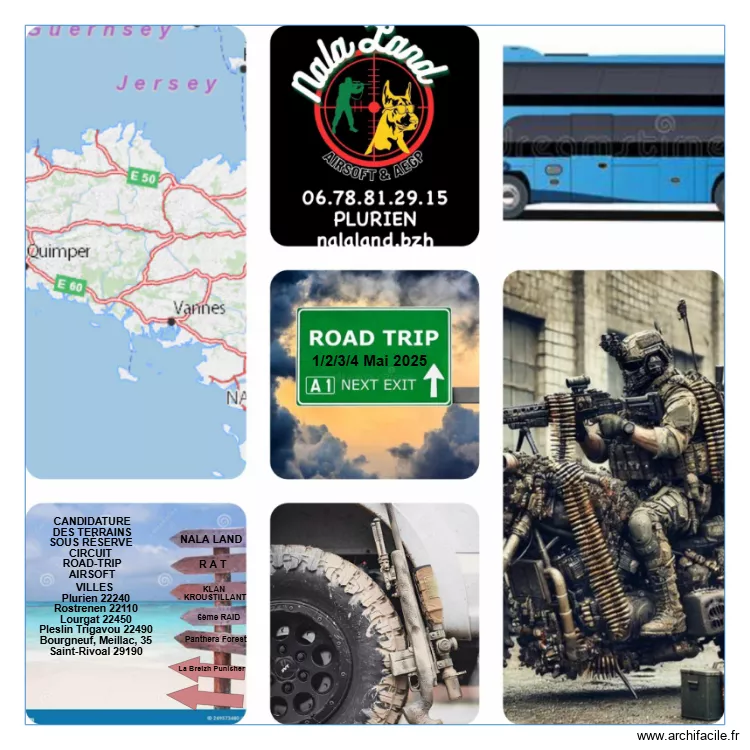 road trip. Plan de 