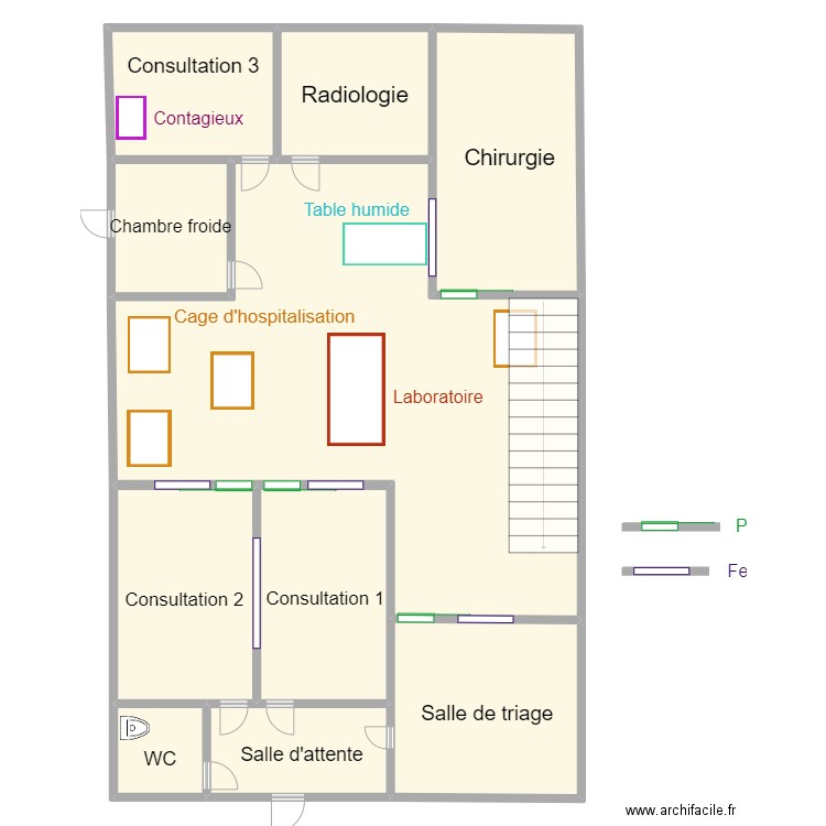 Plan clinique Puget. Plan de 10 pièces et 442 m2