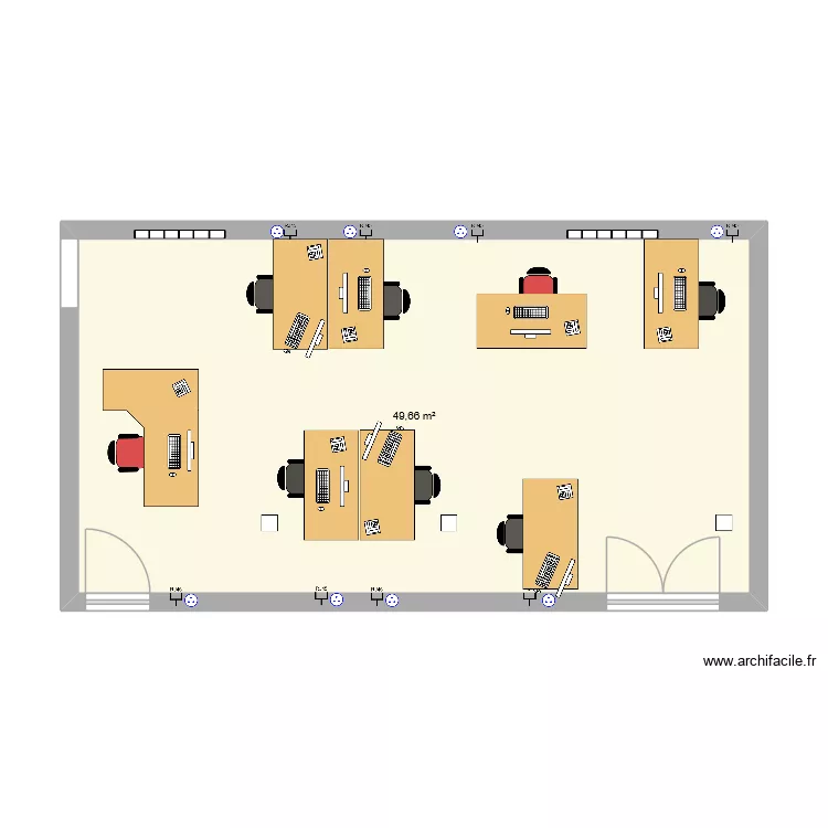 JDLM-RDC. Plan de 1  et 50 m²