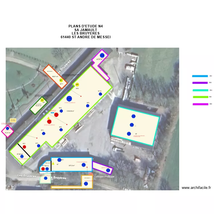 JAMAULT ETUDE N4. Plan de 12 pièces et 2844 m²