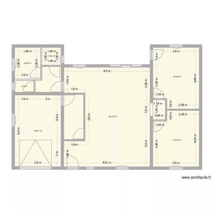 Profil Maison. Plan de 7  et 101 m²
