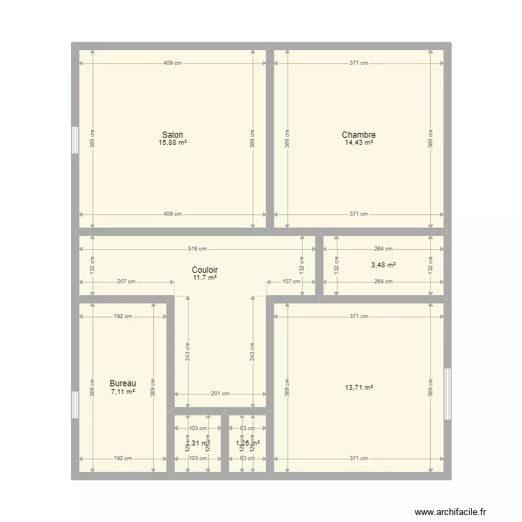 Clichy 1er &eacute;tage save. Plan de 