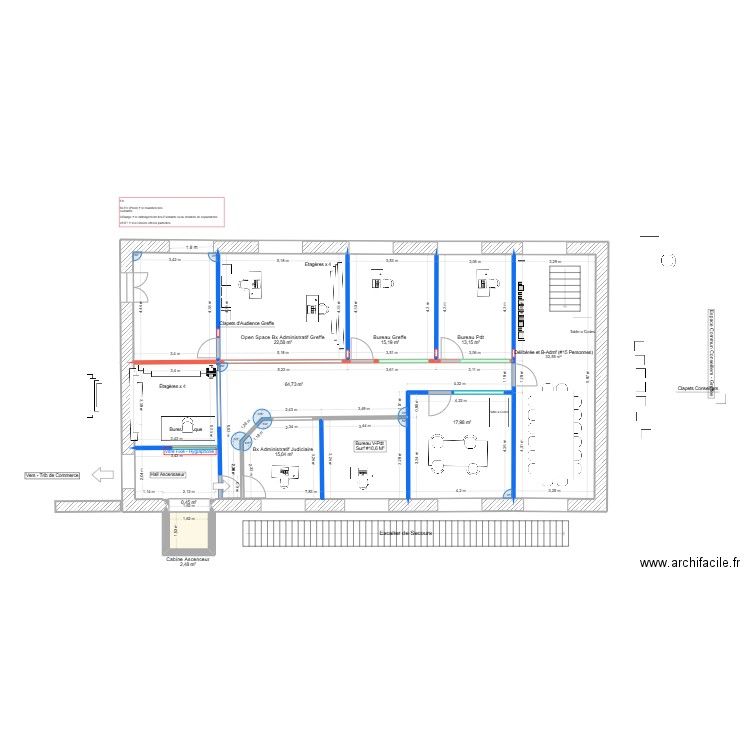 Nve CPH - Reduction des BX 3 - Asc Interieur. Plan de 9 pièces et 184 m2
