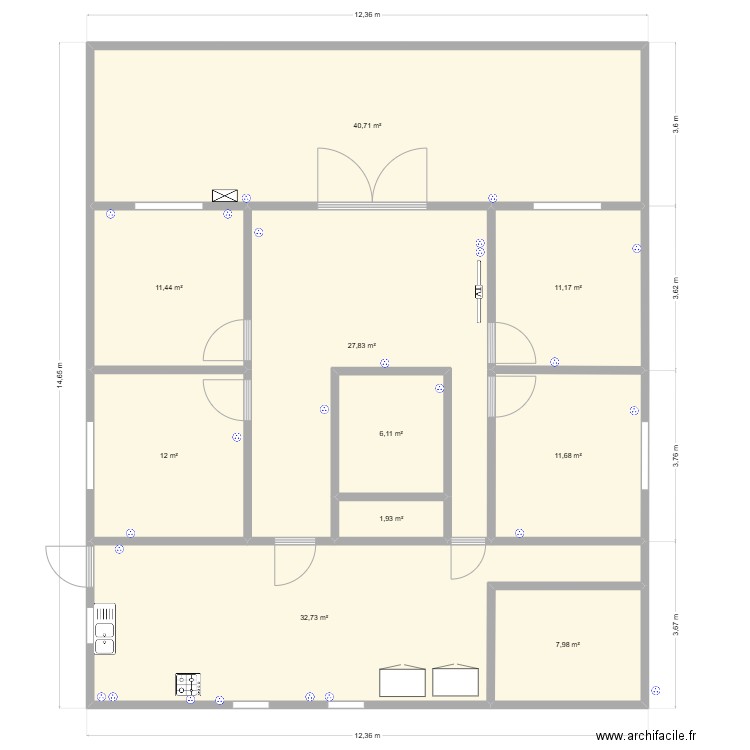plan maison elec manu . Plan de 0 pièce et 0 m2