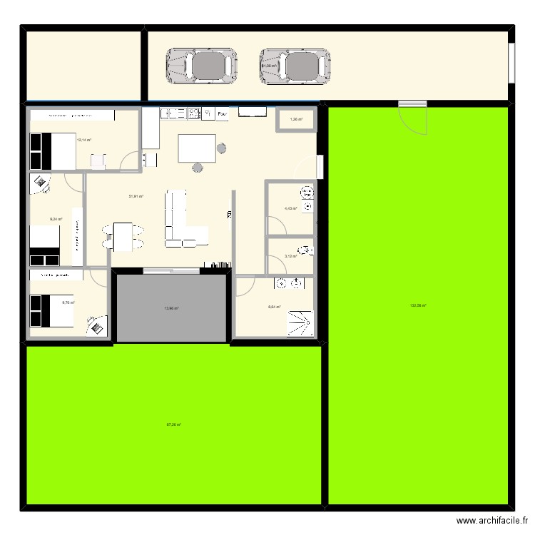 MAISON PERSO. Plan de 13 pièces et 453 m2