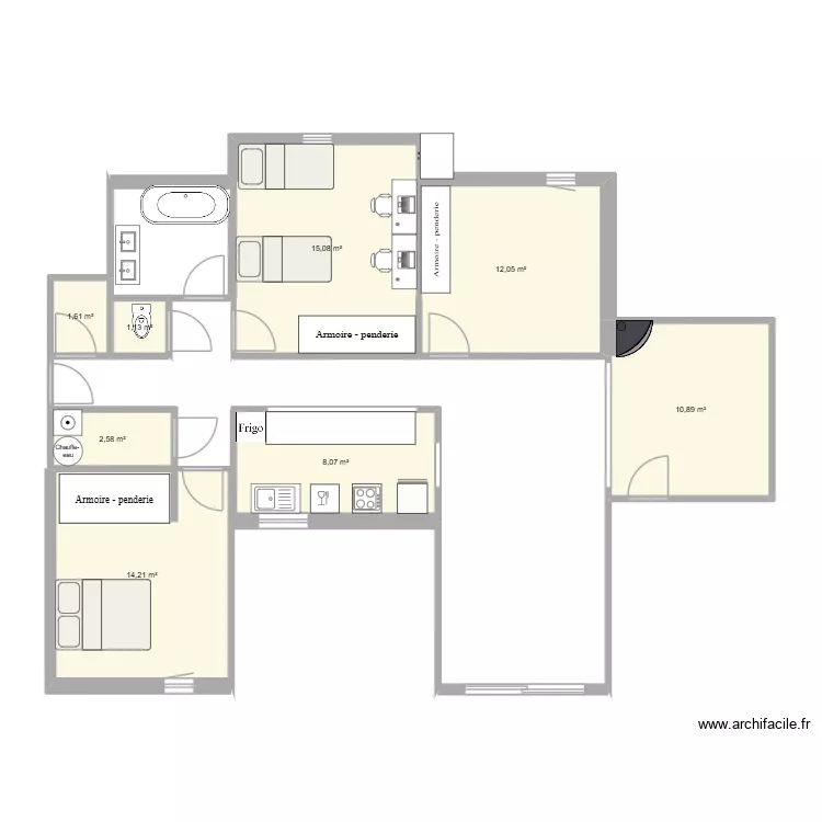 Résidence Beauséjour V2. Plan de 8 Pièces et 66 m² Résidence Beauséjour V2. Plan de 8 Pièces et 66 m²