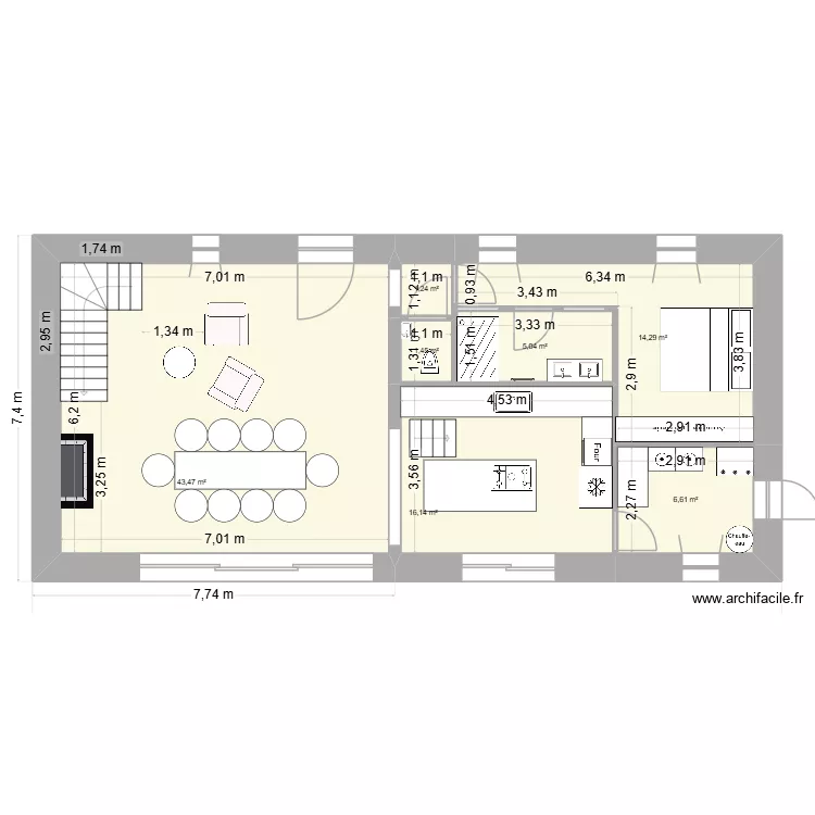 Maison Toilette et salle de bain aveugle. Plan de 17 et 227 m² Maison Toilette et salle de bain aveugle. Plan de 17 et 227 m²
