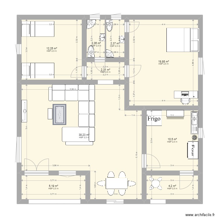 MAISON BIKELE.2. Plan de 0 pièce et 0 m2