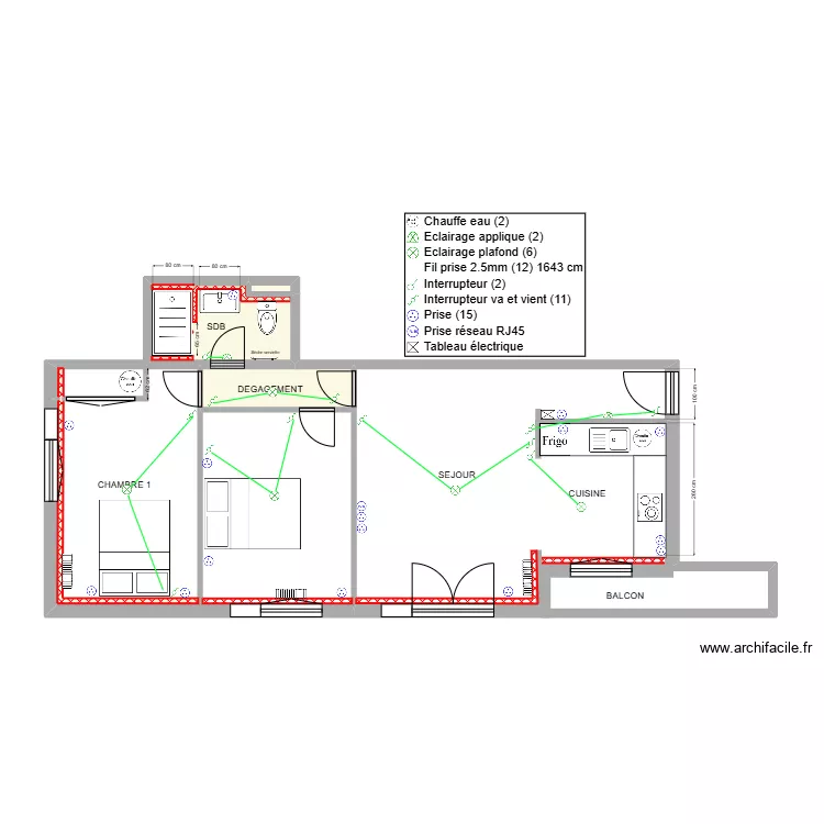 SORBIER APPARTEMENT ELEC. Plan de SORBIER APPARTEMENT ELEC. Plan de