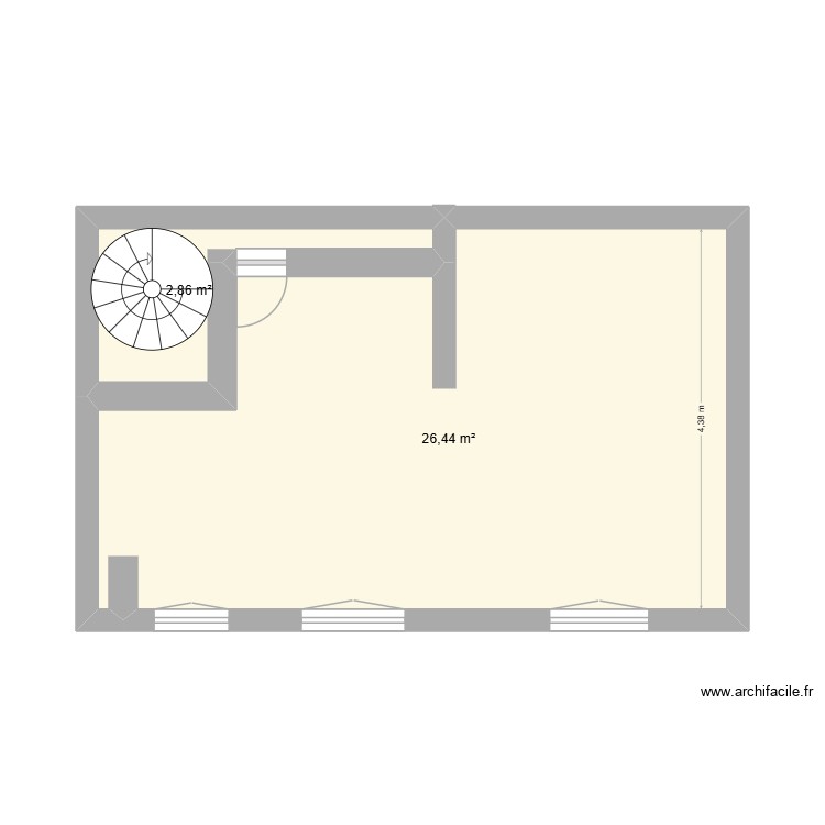 studio 1er étage. Plan de 0 pièce et 0 m2