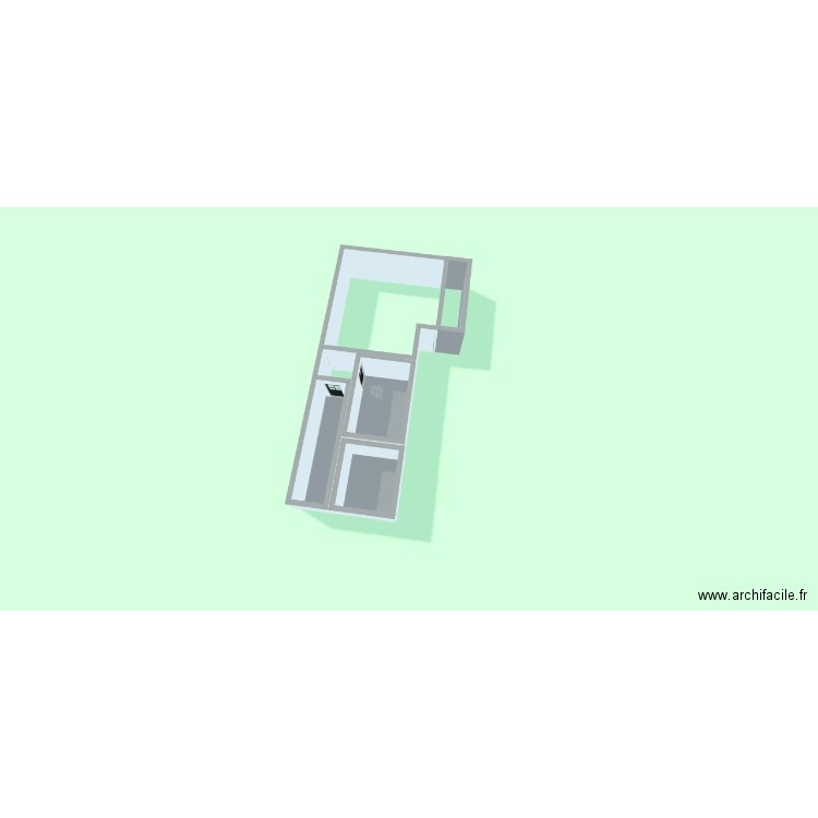 Maison. Plan de 3 pièces et 26 m2