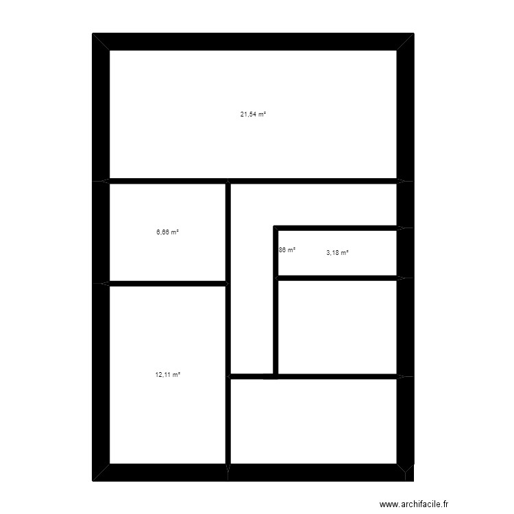 ben rokia. Plan de 9 pièces et 117 m2