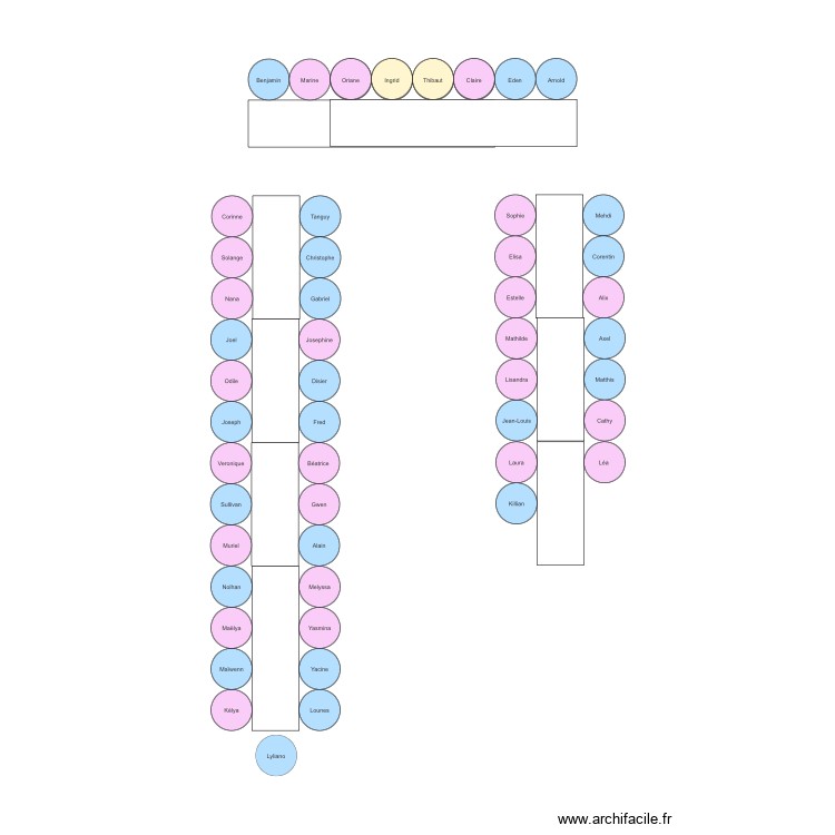 Plan de table Titi 1. Plan de 0 pièce et 0 m2
